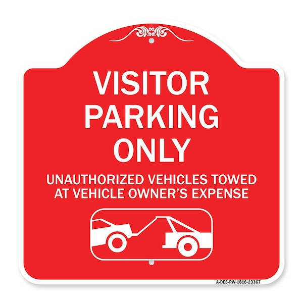 Parking Restriction Visitor Parking Only Unauthorized Vehicles Towed at Owner Expense, RW-1818-23367